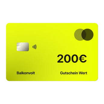 Balkonvolt Geschenkgutschein 200€