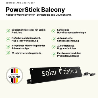 Solarnative Mikrowechselrichter Balcony Set (für 2 Module)